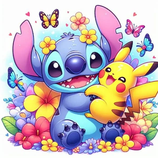 Диамантная картина Стич Disney, 5D, 40 40 см, из смолы