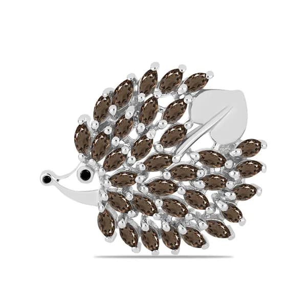Balex Jewellery Брошь из серебра 925 пробы с натуральным раухтопазом