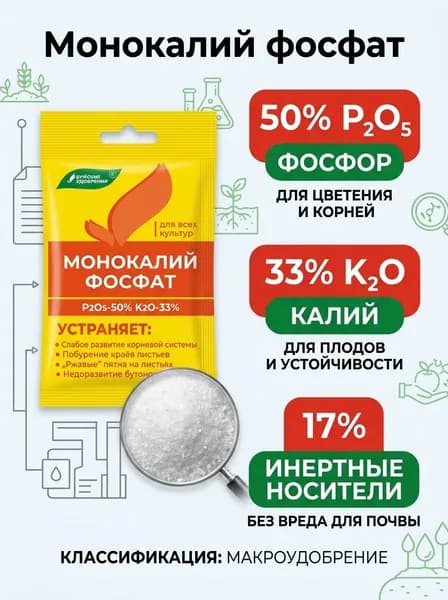 Удобрение минеральное Монокалийфосфат, 20 г