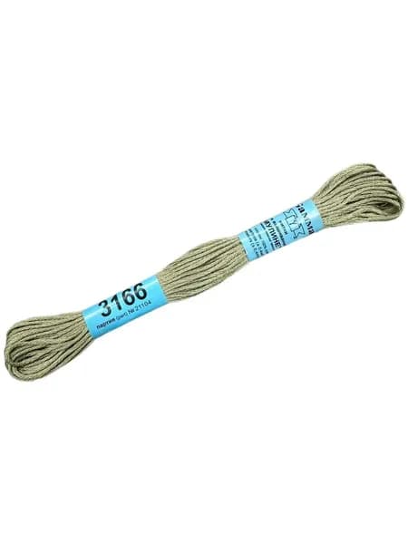 Нитки мулине для вышивания ГАММА/ GAMMA, 8 м, №3166
