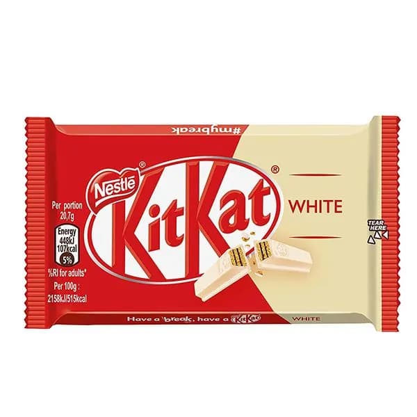Батончик KitKat 4 Fingers white с белым шоколадом , 41.5 г