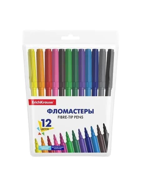 Фломастеры 12 цветов Basic, вентилируемый колпачок