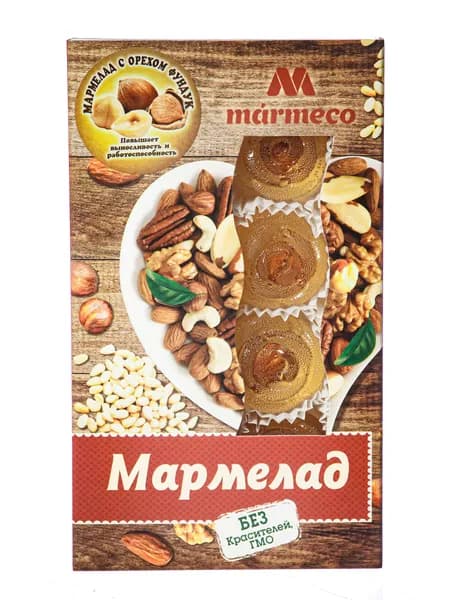 Мармелад желейный формовой " С орехом Фундук", 180гр