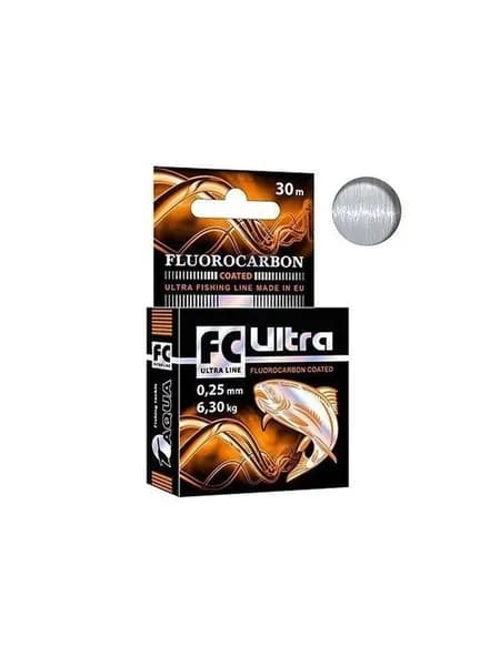 Леска AQUA FC Ultra Fluorocarbon Coated 30m 0,25mm