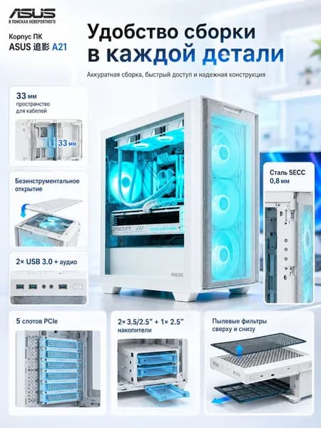 Компьютерный корпус, белый