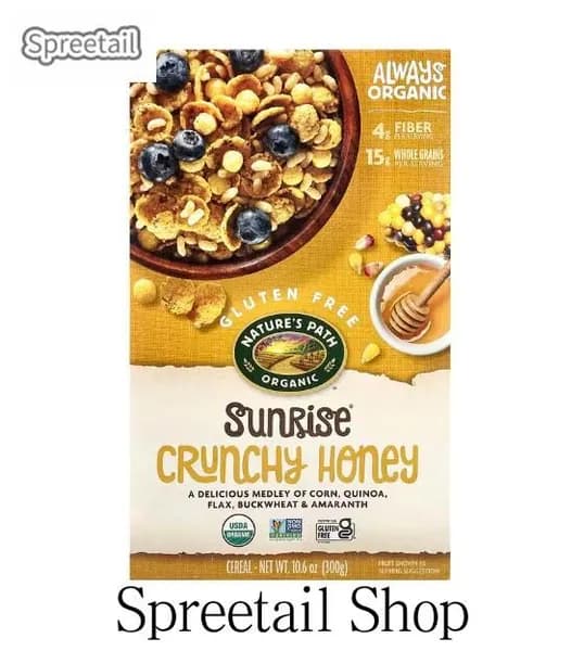Nature's Path, Хрустящие медовые хлопья Organic Sunrise , 10,6 унции (300 грамм)