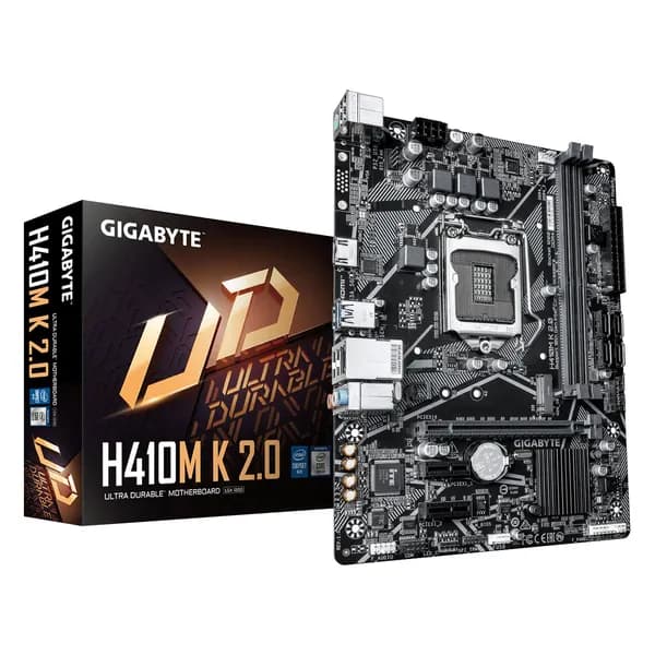 Материнская плата Gigabyte H410M K 2.0, LGA1200, Intel H410, Micro-ATX, RTL (H410M K 2.0 1.0)