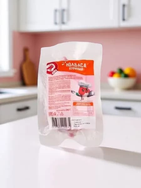 Колбаса вареная Ашан Красная птица Kids куриная 240 г