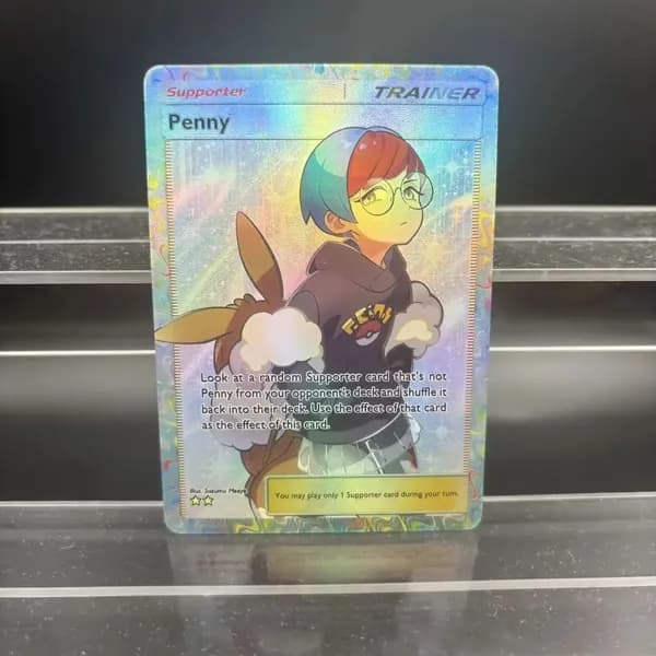 Коллекционные карты TCG POCKET: Lillie, Penny, Leaf, Dawn. Ручная работа, классические игровые аниме-карты, подарок и сувенир