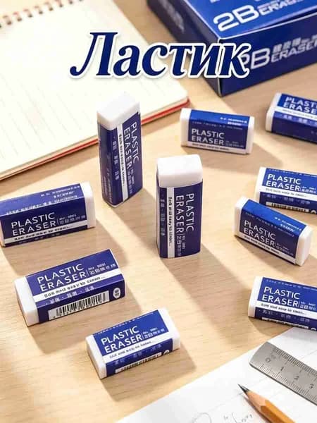 Ластик 2B, карандашный ластик для рисования и зарисовок, не оставляющий следов, 10 шт
