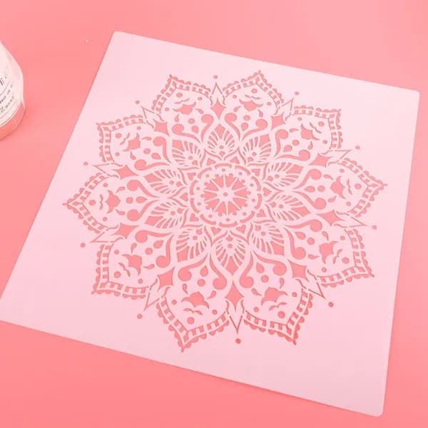 Трафарет для рисования мандалы 30x30см DIY декор для распыления цветов (1 шт)