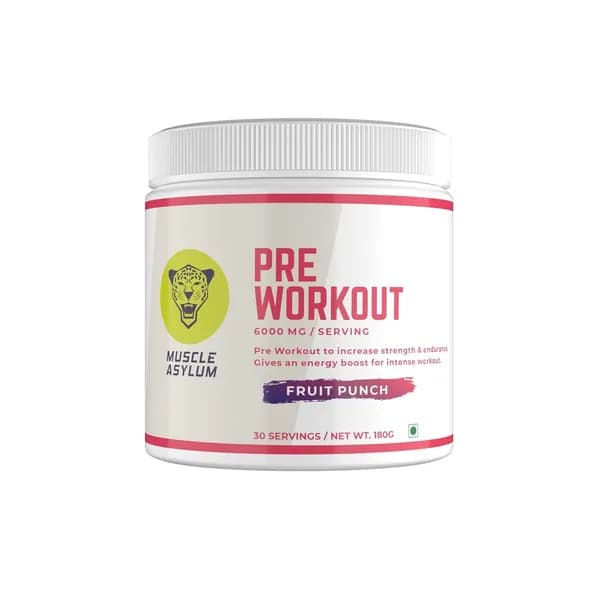 Muscle Asylum препарат для тренировки унисекс фруктовый пунш, набор 2 шт, 180 г