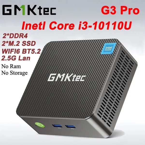 GMKtec Мини-ПК (Intel Core i3-10110U, RAM Отсутствует, )