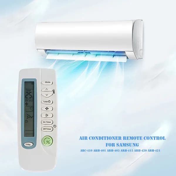 Пульт ДУ для кондиционеров Samsung ARC-410, ARH-401 421, белый, ABS