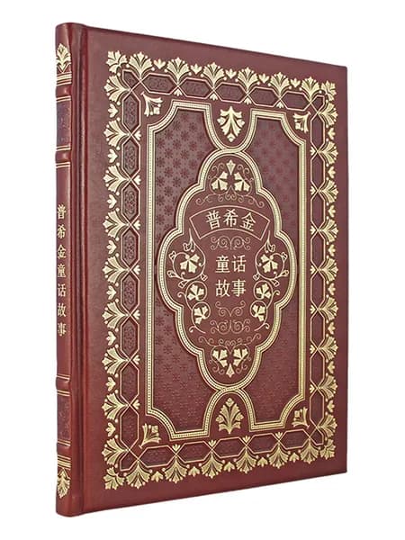 Сказки Пушкина. Живопись палеха на китайском(Эксклюзивное подарочное издание в экокоже)