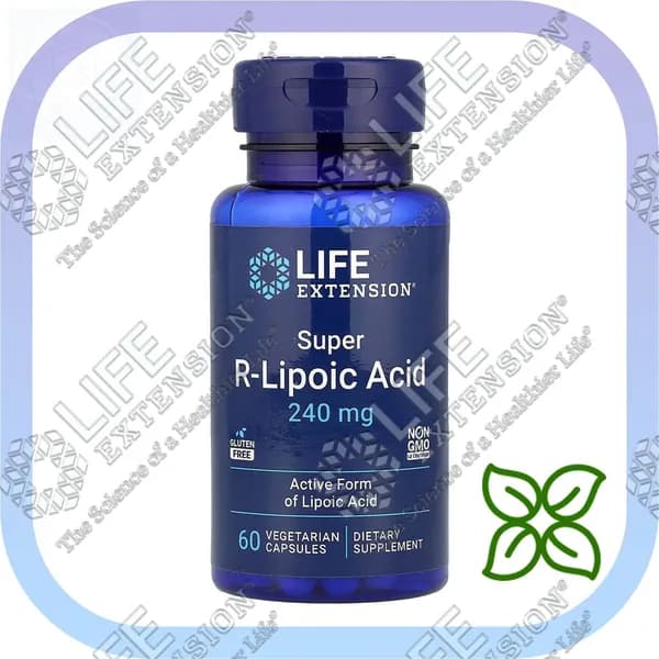Life Extension, Супер - правая липоевая кислота, 240 мг, 60 вегетарианских капсул