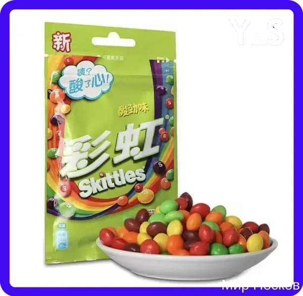 Сладости Skittles с необычным сочетанием цветов и фруктов в удобной упаковке