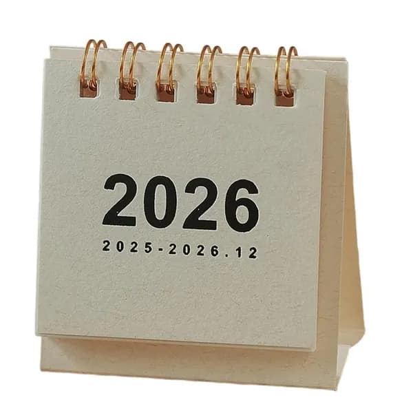 Маленький настольный календарь на 2026 год на 19 месяцев с июня 2025 года по декабрь для Office