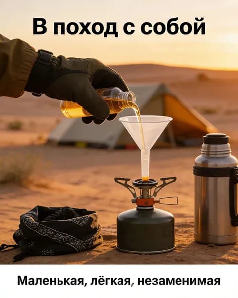 Воронка пластиковая для заправки лабораторной горелки