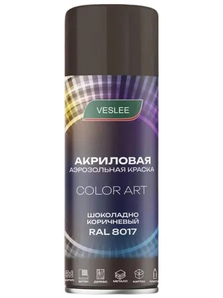 Краска аэрозольная VESLEE Шоколадно-коричневый 520мл RAL 8017