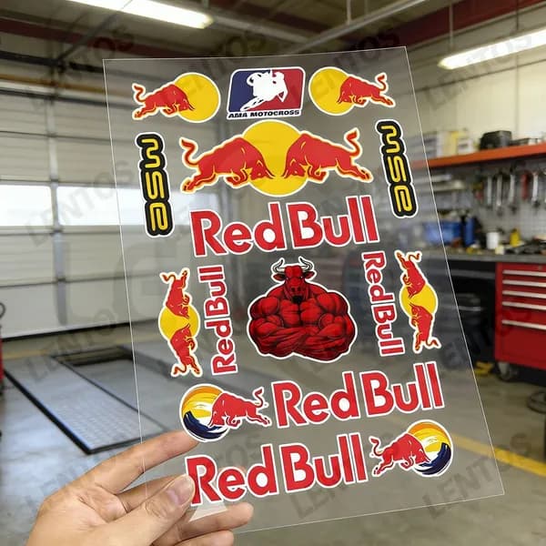 Для Red Bull Водонепроницаемые виниловые наклейки на мотоцикл для декора байка