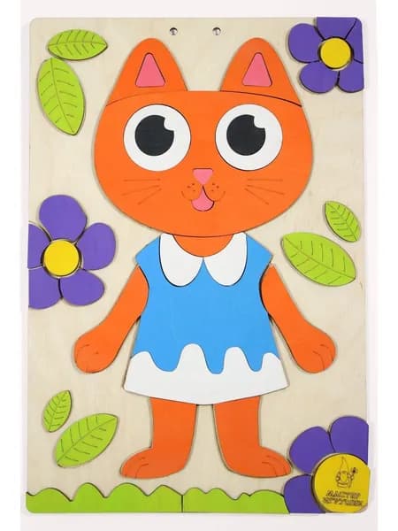 Развивающая игра Аппликация Кошечка