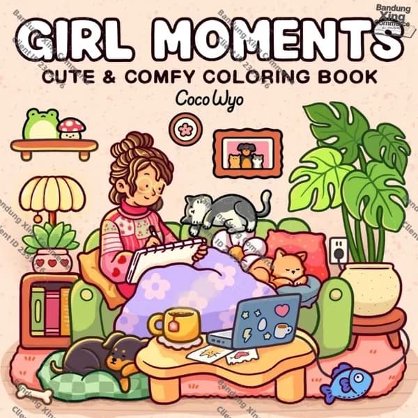 Раскраска антистресс для взрослых и подростков Coco Wyo -Girl Moments 34
