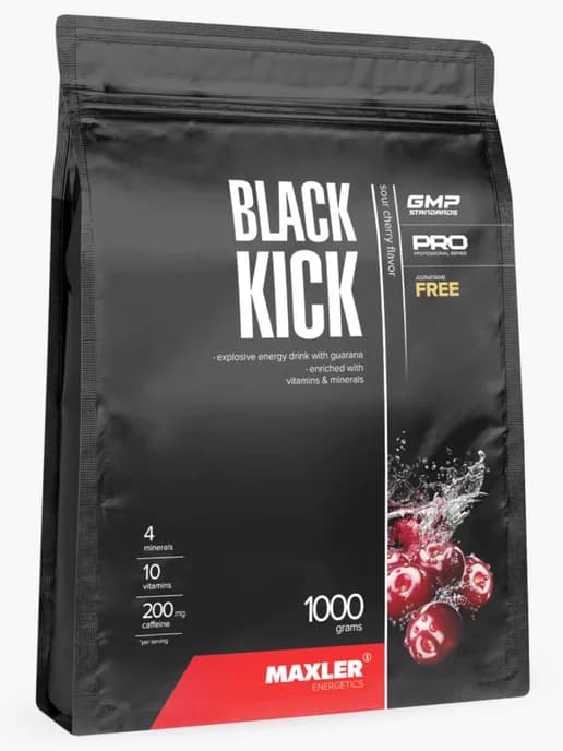 Black Kick, энергетик, гуарана, кофеин, макслер, 1000г