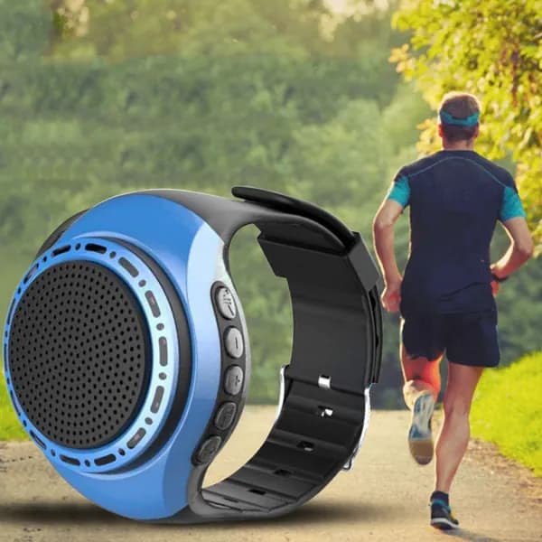 удобная колонка U6 для рук, синяя, с подсветкой, Bluetooth, FM, управление воспроизведением, 500 мА ч