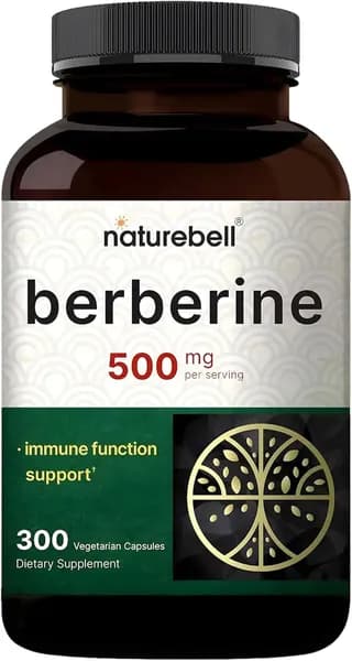 NatureBell берберин 500 мг - 300 капсул - 97% чистого берберина HCl -