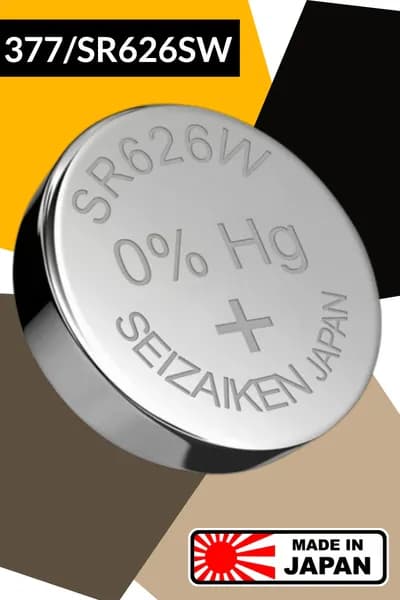 Батарейка SEIZAIKEN 377 (SR626SW) Silver Oxide 1.55V