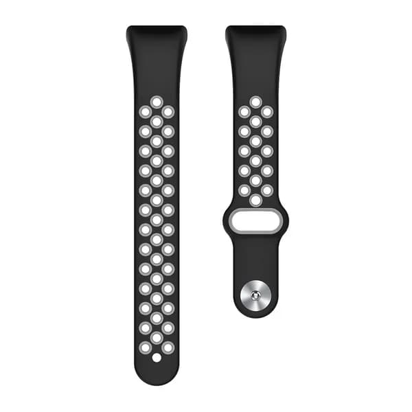 Ремешок для фитнес-браслета Huawei Band 6 и Honor Band 6, цвет чёрно-серый , материал ТПУ