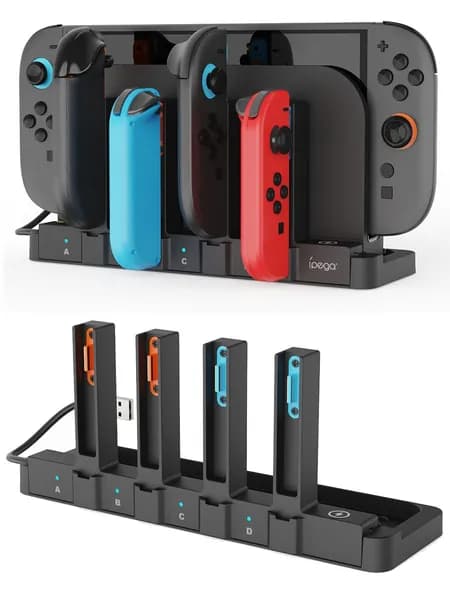 Зарядная док-станция для 4х контроллеров Joy-Con Nintendo Switch / Switch 2 (iPega PG-SW2130)