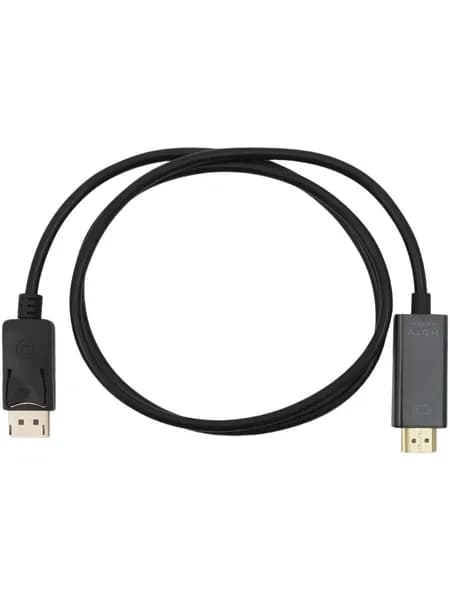 Bion Кабель DisplayPort - HDMI, 20M 19M, однонаправленный конвертор сигнала с DisplayPort в HDMI, 1 м, черный BXP-CC-DP-HDMI-010