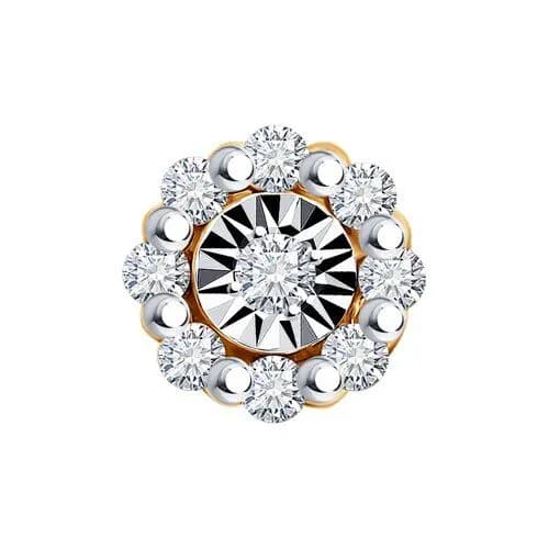 Diamant, Подвеска (кулон) из комбинированного золота с бриллиантами, 51-230-02939-1, декоративные, 585 проба