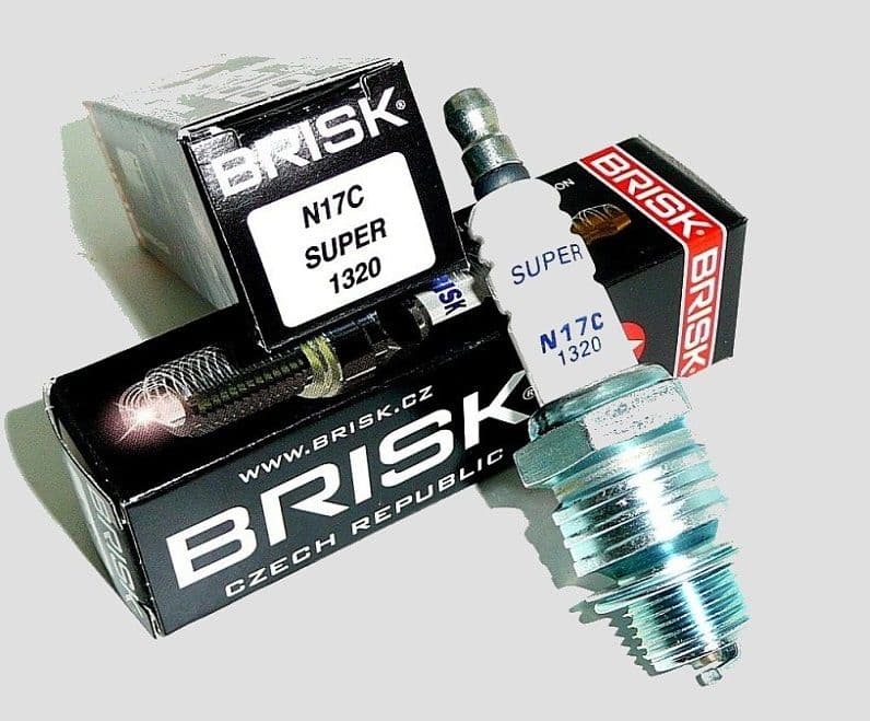 Свеча зажигания BRISK Super N17C (1320, 0068) 1 шт. - Волга (двигатель 402), УАЗ, ГАЗ, ЗИЛ.