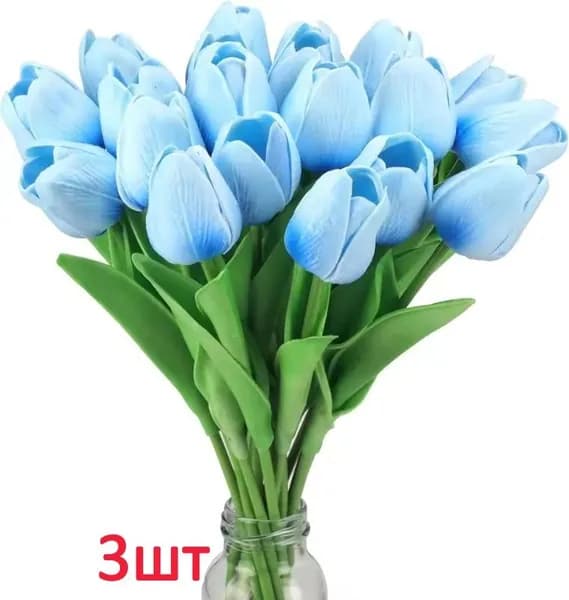 Стабилизированные цветы Тюльпан, 34 см, 3 шт