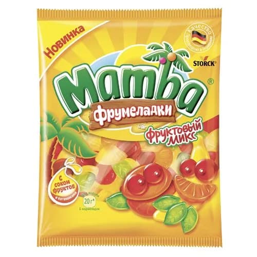Мармелад жевательный Mamba Фрумеладки Фруктовый микс, 72г