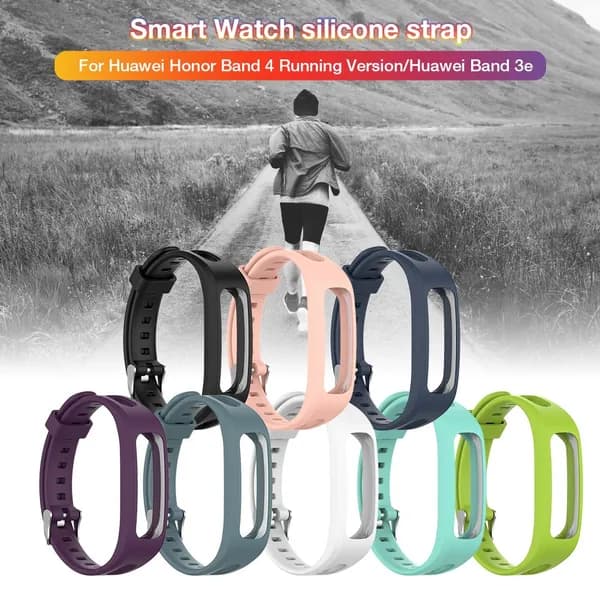 Ремешок для Huawei Band 3e/4e силикон чёрный