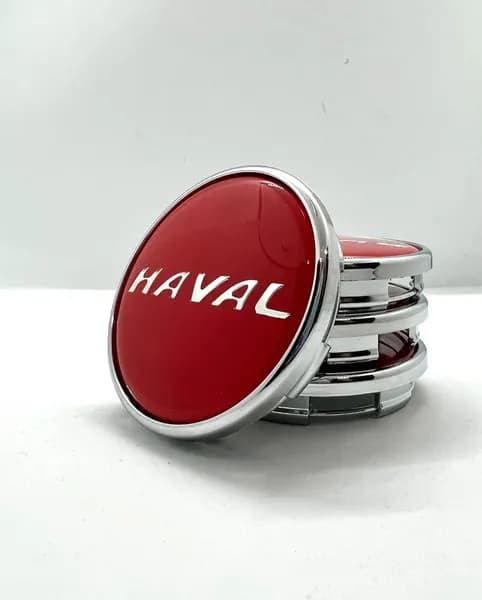 Колпачок заглушка на литой диск для Haval 69 / 64 Красный 1 шт.