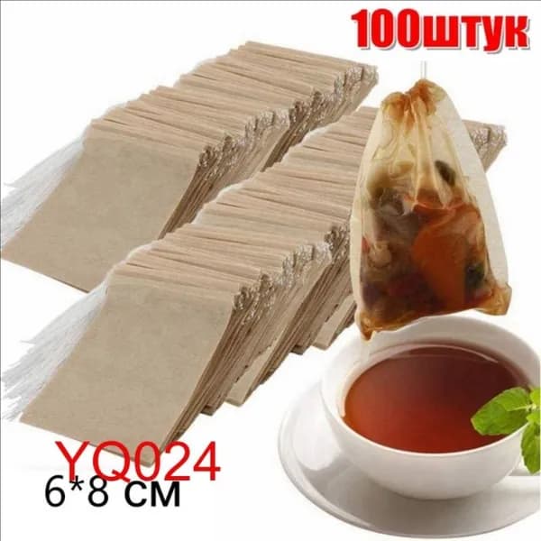 Фильтр для чая 6x8 см, 100 шт