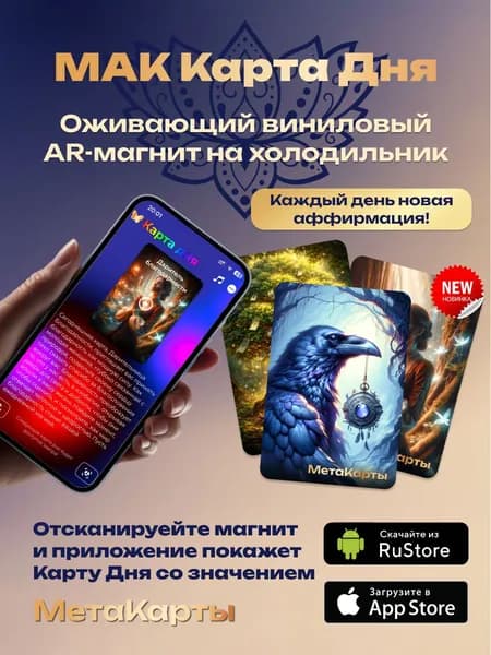 Мета Карты: метафорический AR магнит на холодильник с видео
