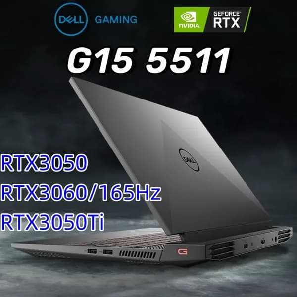 Dell Игровой ноутбук 15.6", Intel Core i5-11260H, RAM 16 ГБ, SSD 512 ГБ, NVIDIA GeForce RTX 3050 Ti для ноутбуков (4 Гб), Windows Pro, черно-серый, Русская раскладка