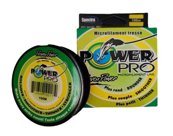Плетеный шнур для рыбалки PowerPro 0.08мм 100м для спиннинга