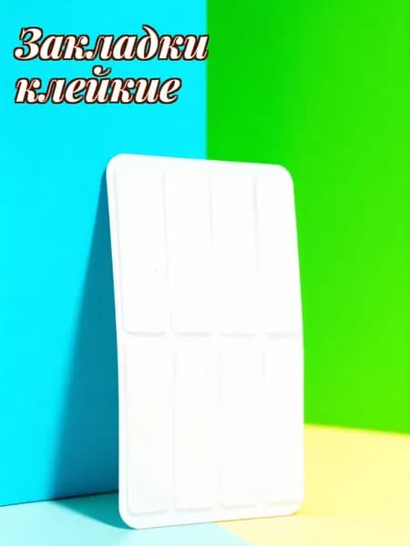 Набор белых прозрачных клейких закладок из bopp для офиса,