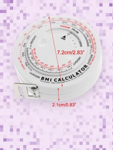 Индекс массы тела BMI: измерительная лента 150 см, Белый