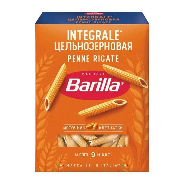 Макароны Barilla Пенне ригате интеграле 500г/450г
