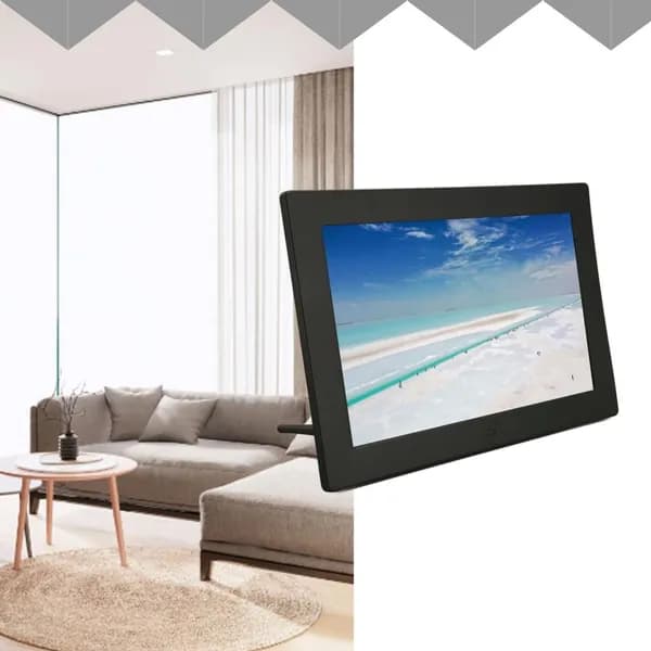 10 Inch Digital Photo Frame, Удобный обмен контентом и простая установка, для ежедневного использования дома Черный европейский стандарт