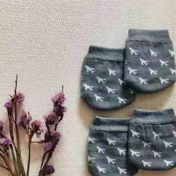 Серые чехлы для колес тележки из хлопка, в наборе 8 шт, для защиты и противоскольжения