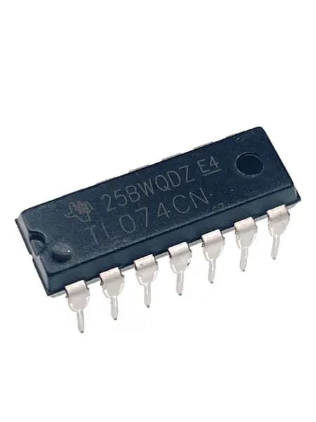 Микросхема TL074CN, счетверенный операционный усилитель, JFET вход, низкий шум, DIP-14, 10 шт
